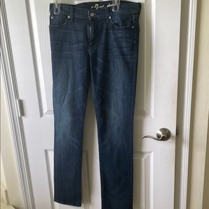 7 for all Mankind Dark Blue Denim Jeans